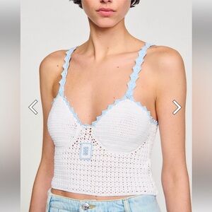 NWT Sandro Victoire Crochet Top